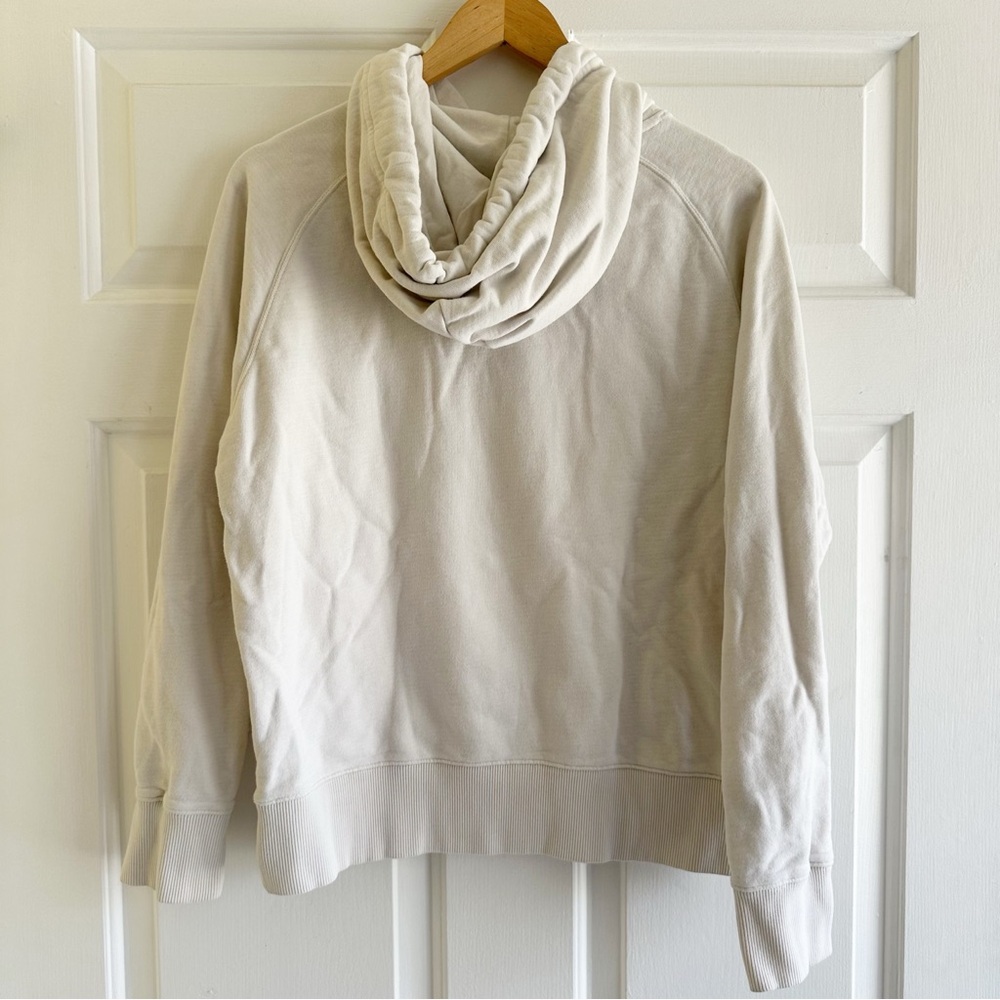 Outdoor Voices Organic Cotton Terry Hoodie Size XS Neutral Off White Athletic - Picture 4 of 6
